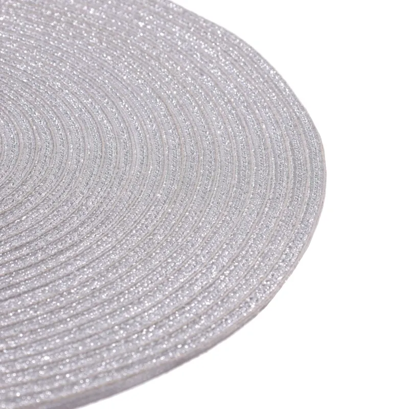 Аспап астындағы майлық, 38 см, полиэстер, дөңгелек, күміс, Rotary shine, image-1