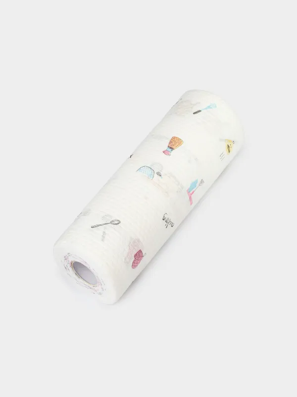 Полотенца рулонные, 25х25 см, 50 шт, целлюлоза, белые, Кухня, Roll, image-2