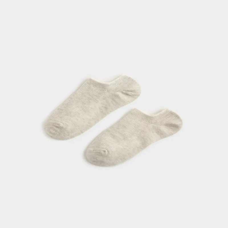 Әйелдерге арналған қысқа шұлықтар, өлшемі 39-41, мақта/полиэстер, сұр меланж, Rib basic, image-1