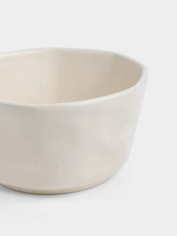 Кесе, 14х7 см, керамика, сүт түстес, Мыжылған әсер, Crumple creme, image-2