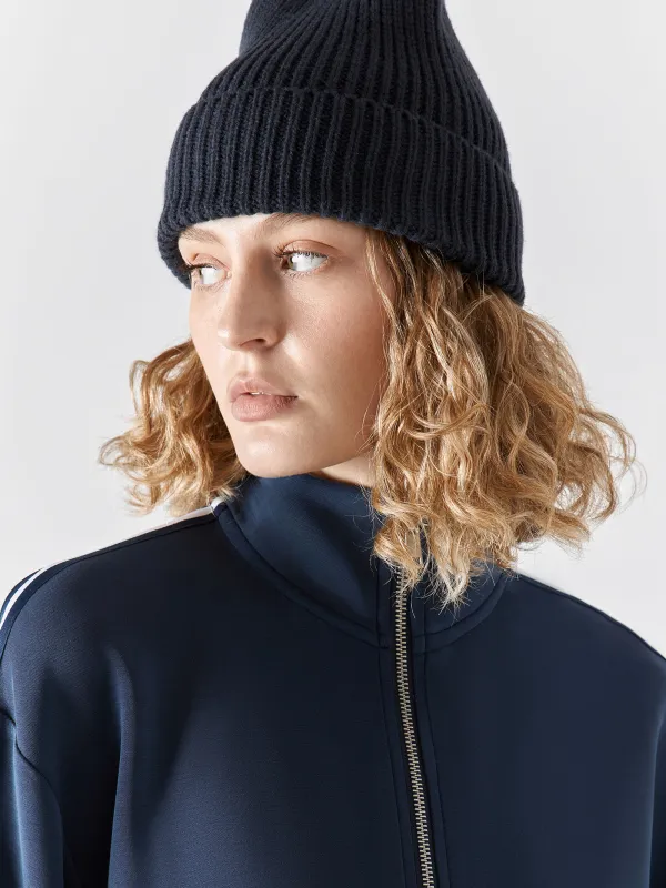 Шапка женская, 57 см, единый размер, акрил, темно-синяя, Knitting, image-6