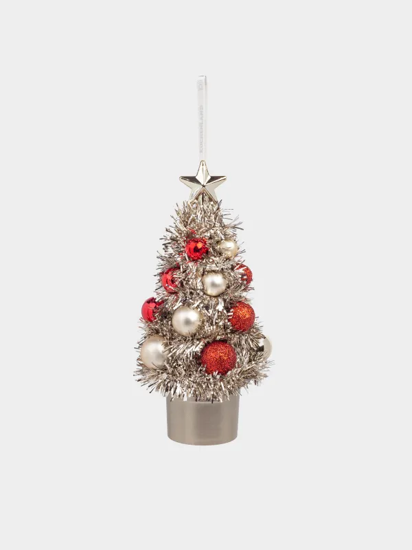 Игрушка елочная, 17 см, Ель с шарами, Tinsel christmas, image-1