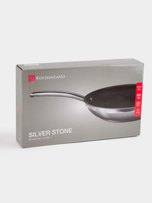 Сковорода, 28 см, с покрытием, сталь, Silver Stone, image-8