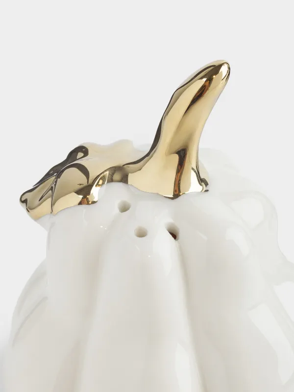 Емкость для соли или перца, 9 см, Тыква с листом, Golden glow, image-1