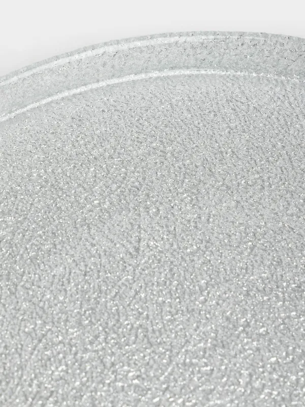 Түскі ас тәрелкесі, 28 см, шыны Р, күміс түстес, Cracle, image-4