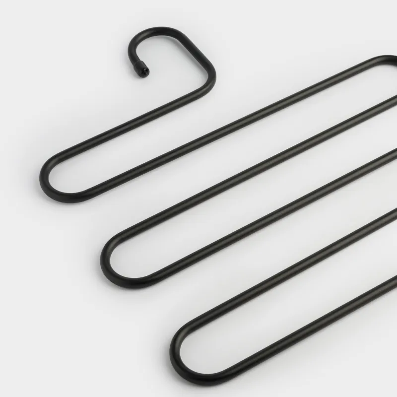 Вешалка для брюк/юбок, 36 см, 5 уровней, металл с покрытием, черная, Colorful house, image-2