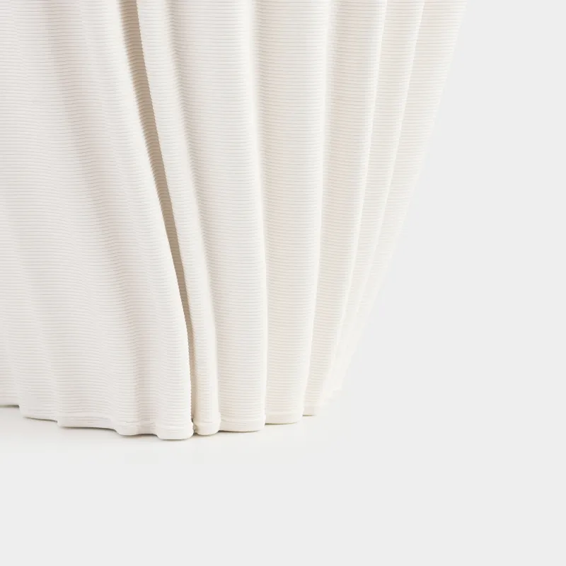 Гүл вазасы, 26 см, керамика, сүт түстес, Фактуралық сызықтар, Crumple, image-2