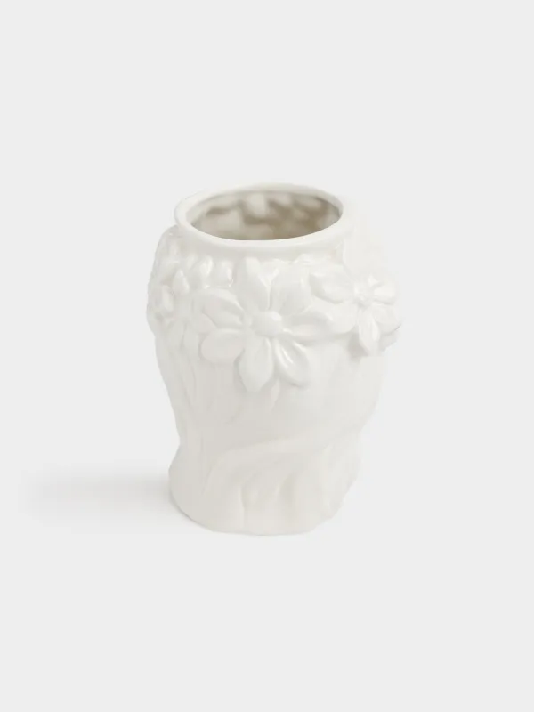 Подставка для косметических кистей, 14 cм, керамика, Face flowers, image-3