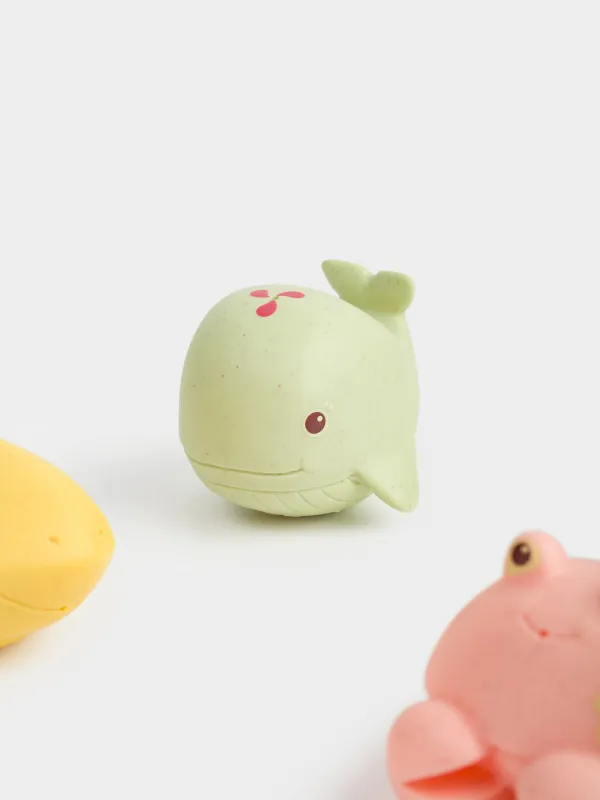 Шомылуға арналған ойыншықтар жиынтығы, 3 зат, ПВХ, Теңіз тіршілігі, Aquatic animals, image-3