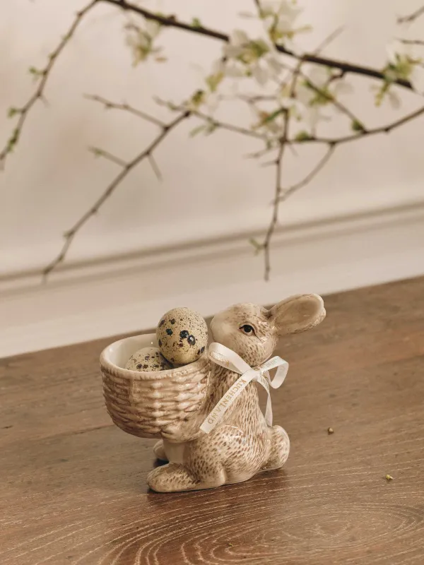 Жұмыртқа тұғыры, 10 см, керамика, қоңыр, Қоян, Easter lace, image-5