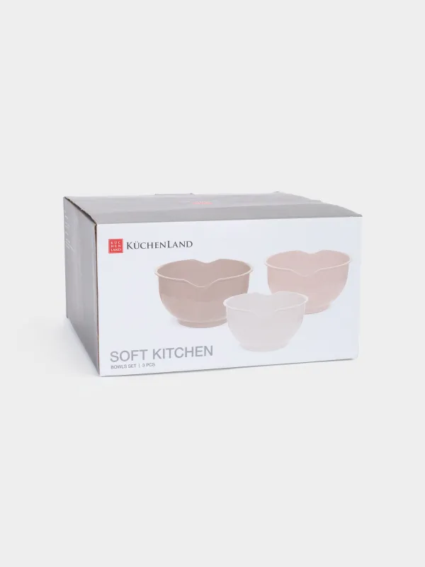 Тостаған, 1,5/2/2,5 L, 3 дана, қара өрік, пластик, бежевый / кілегей / сүт, Soft kitchen, image-8