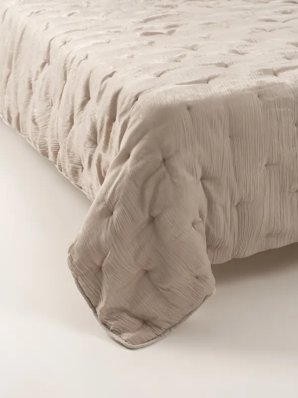 Төсек жапқыш, 220х240 см, барқыт, құм, Stitch velvet, image-4