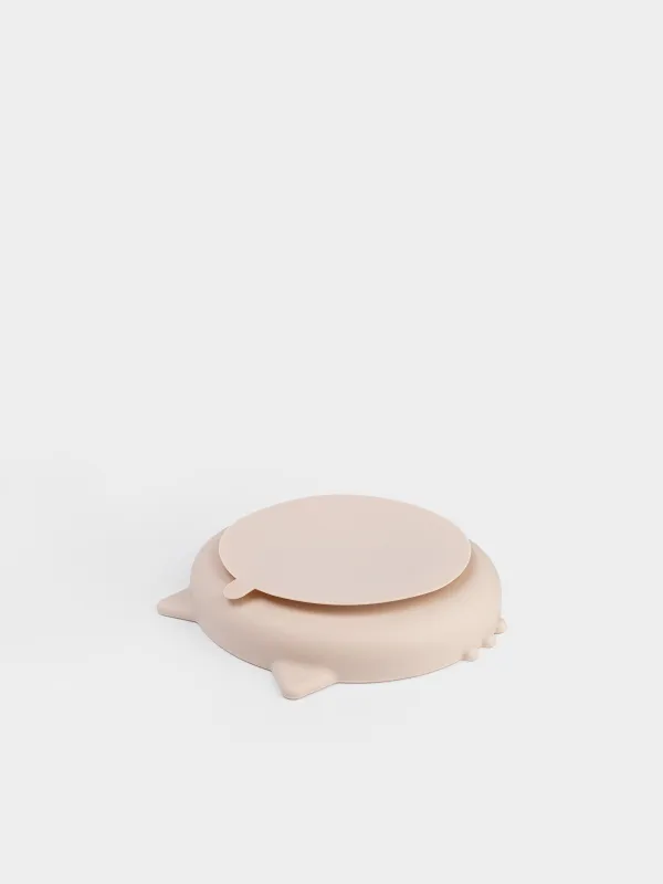 Тарелка обеденная, 19х20 см, 3 отделения, на присоске, Котик, Kiddy, image-3