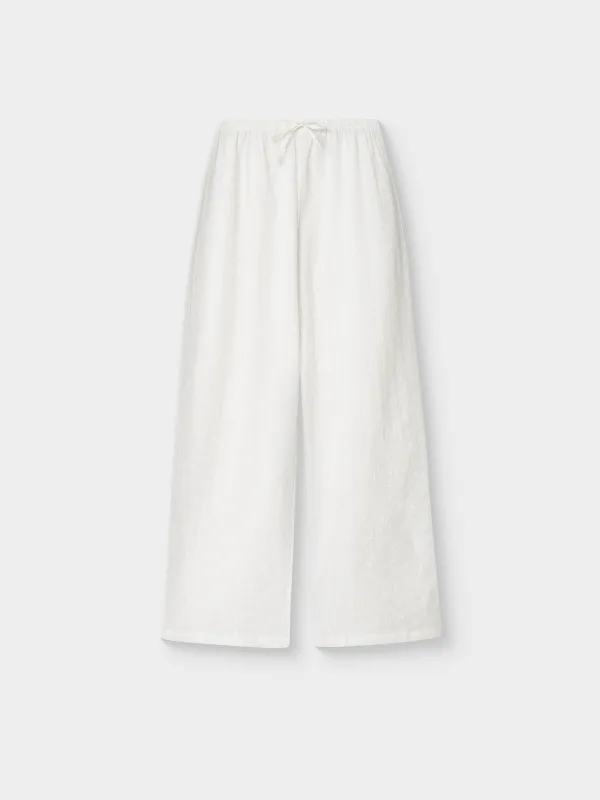 Әйелдер шалбары, үйге арналған, өлшемі S, мақта К, ақ, Өрнектер, Deremisa, image-4