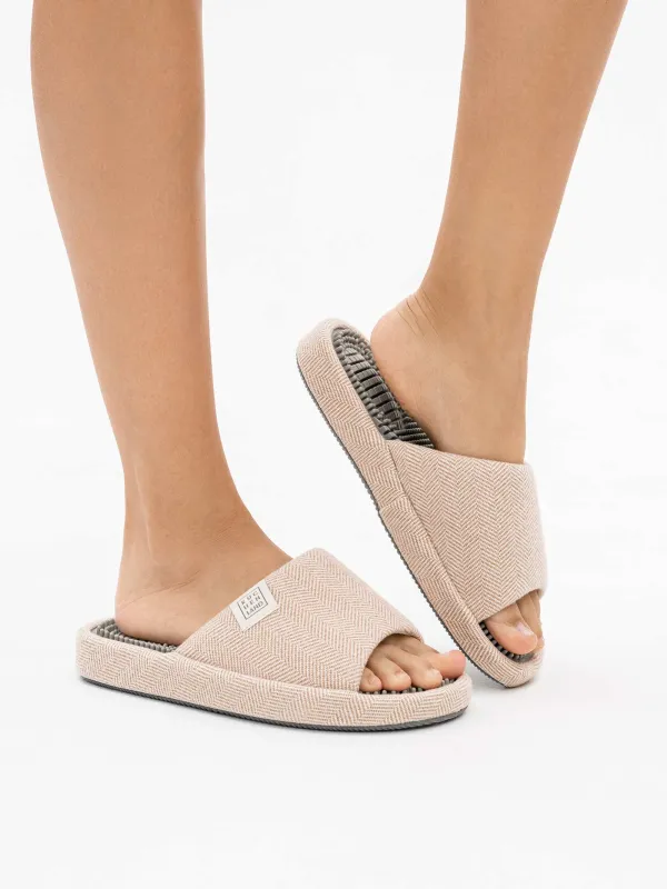 Әйелдер тәпішкесі, үйге арналған, ө.36-37, ашық, полиэстер, сарғылт, Lint, image-3