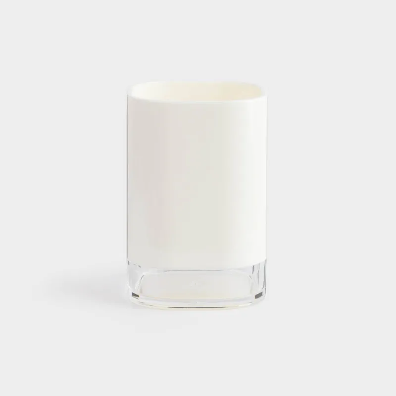 Жуынатын бөлмеге арналған стақан, 11 см, пластик/акрил, сүт түстес, Eleos