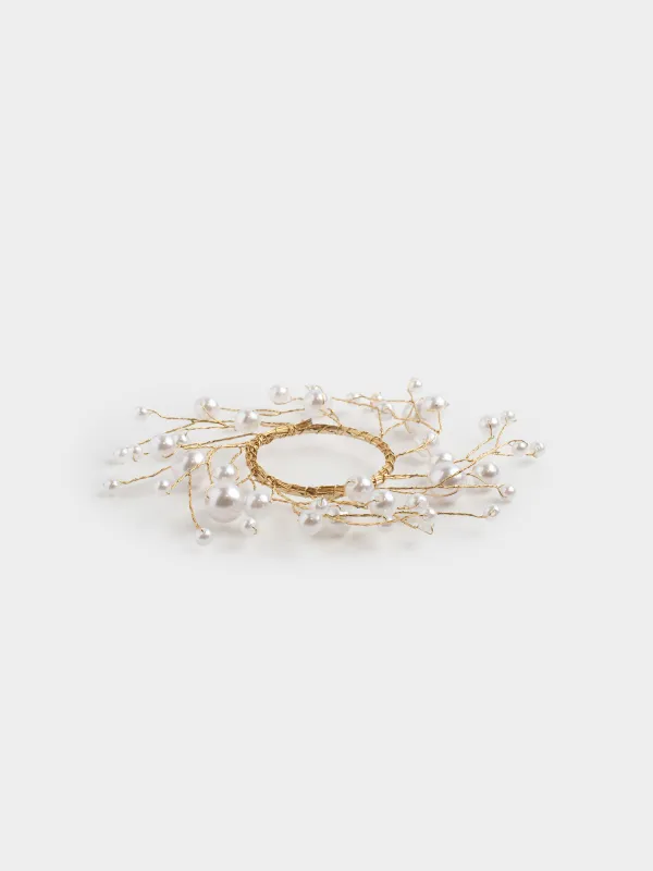 Шамға арналған гүл шоғы, 10/16 см, акрил/металл, шампан, Інжу-маржандар, Balls decor, image-1