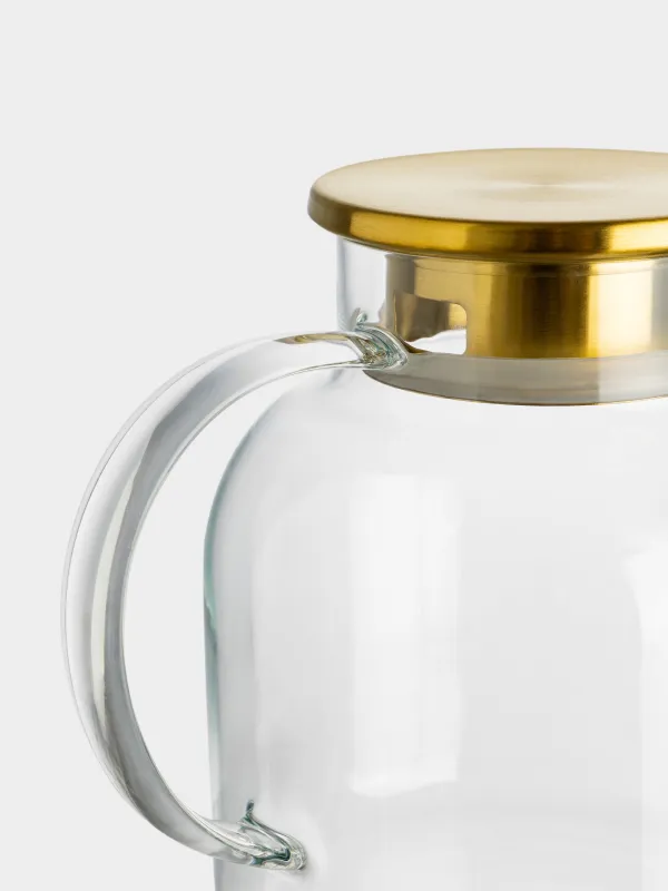 Чайник заварочный, стекло Б/сталь, золотистый, Classic gold, image-2