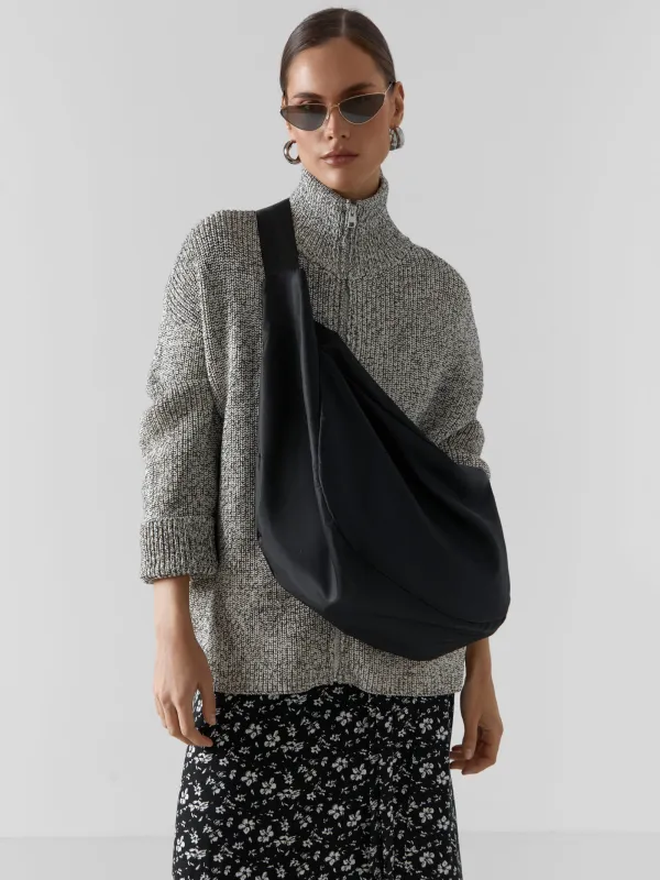 Сөмке, 24х40 см, реттелетін бауы бар, полиэстер, қара, Basic, image-5