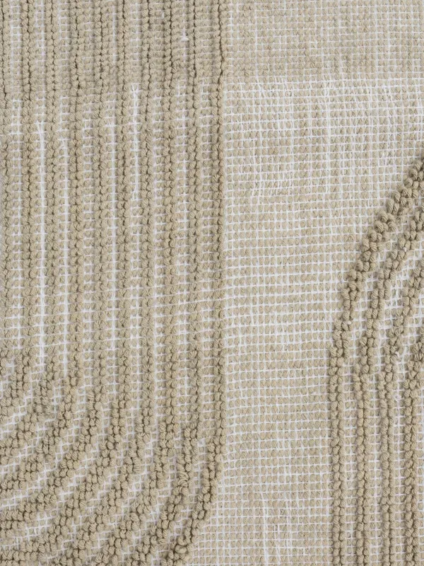 Кілемше, 50x80 см, шашағы бар, мақта, құмды, Дизайн, Textured, image-1