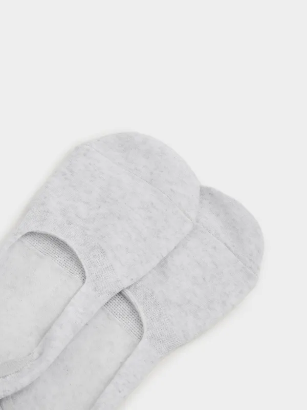 Әйелдерге арналған қысқа шұлықтар, өлшемі 36-38, мақта/полиэстер, сұр, Basic, image-1