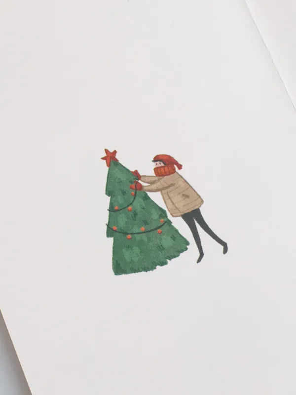 Открытка подарочная, 12х17 см, бумага, Christmas, image-4