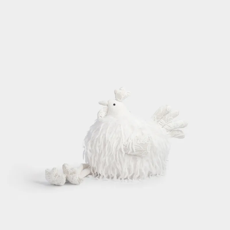 Сәндік бұйым, 37 см, полиэстер, сүт түстес, Әтеш, Rooster