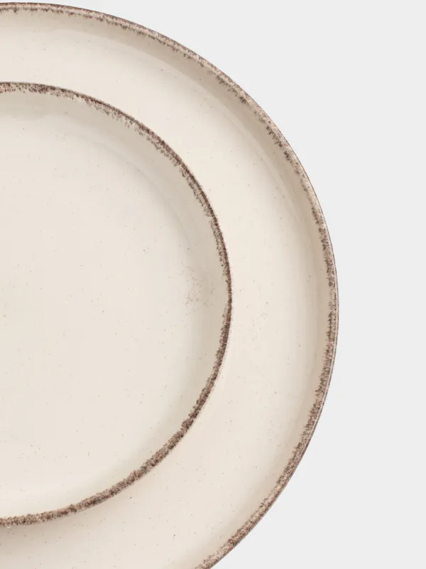 Сервиз обеденный, 6 перс, 18 пр, керамика R, бежевый, в крапинку, Speckled glaze, image-10
