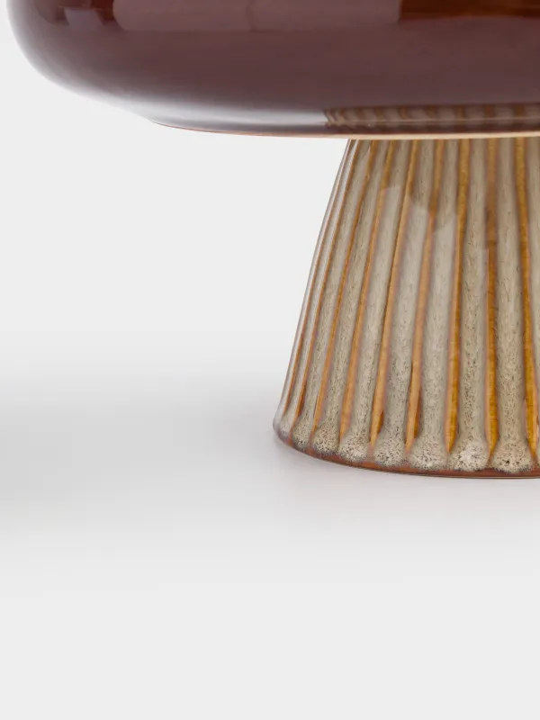 Аяқты ыдыс, 22х12 см, фарфор Р, сүтті-қоңыр, Саңырауқұлақ, Colors autumn, image-4