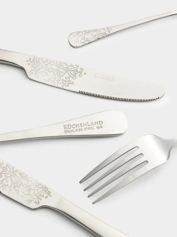 Столовые приборы, 6 перс, 24 пр, сталь, Узор, Versailles, image-3