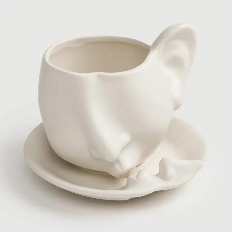 Шай жұбы, 1 адам, 2 зат, 260 мл, керамика, сүт, Поцелуй, He&She