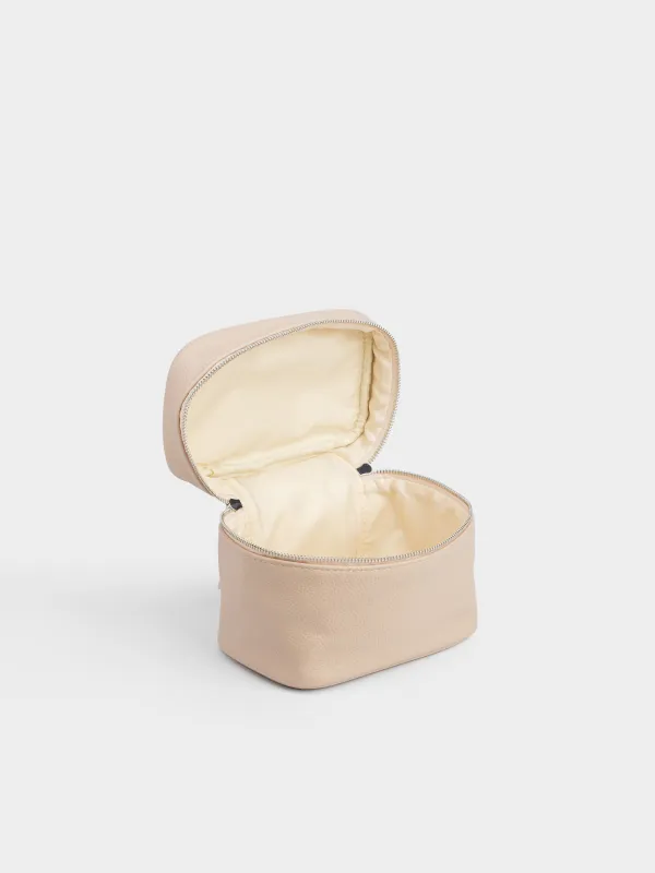 Косметикалық сөмке, 18х15 см, полиуретан, сарғылт-қоңыр, Memo, image-1