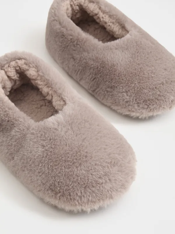 Тапочки-носки женские, искусственный мех/шерпа, Hotty, image-3