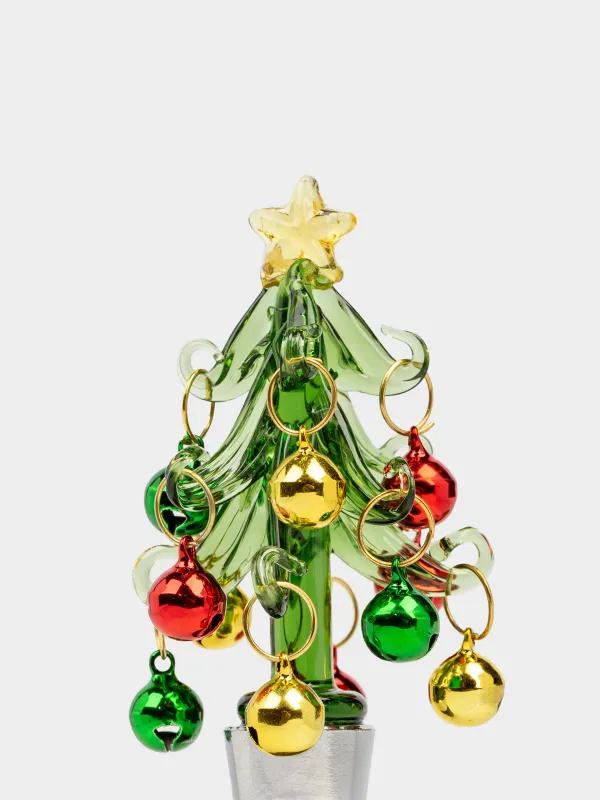 Пробка для винной бутылки, 13 см, металл/стекло, Christmas traditions, image-1