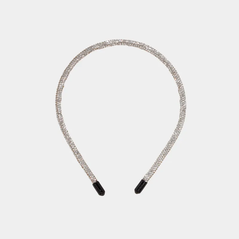 Шаш жиегі, 12х14 см, пластик, күміс, кристалдар,  Jewelry crystal