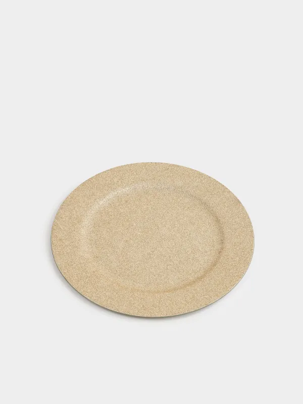 Тарелка подстановочная, 33 см, пластик, серебристая, Plastic sparkle, image-2