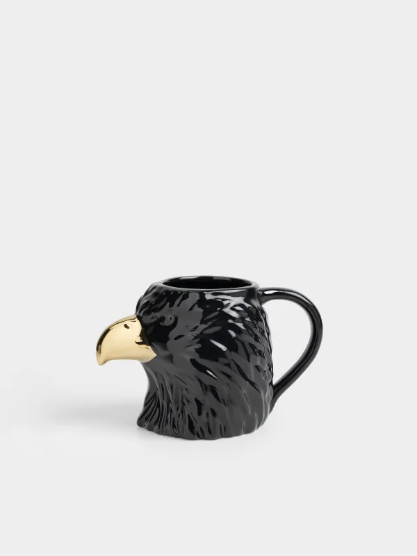 Саптыаяқ, 580 мл, фарфор Р, қара-алтын, Қыран, Eagle, image-0