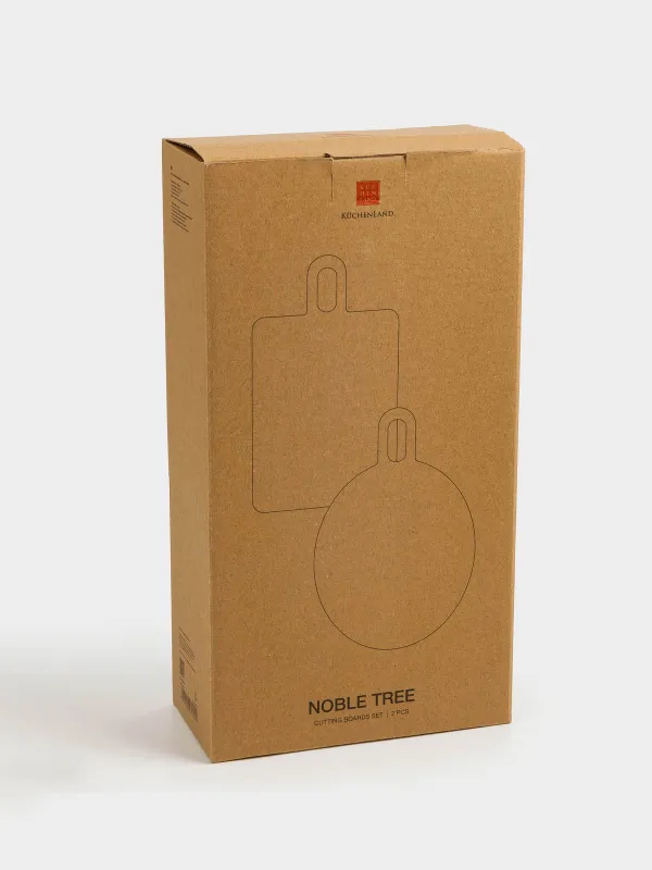 Кесетін тақталар жинағы, 2 дана, тұғырда, ағаш/болат, тікбұрышты/дөңгелек, Noble tree, image-9