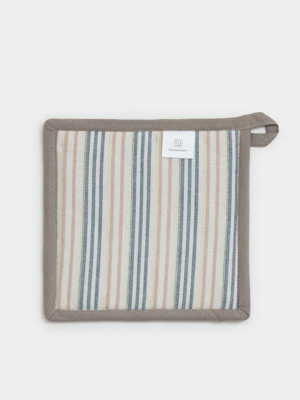 Ыдыс ұстағыш, 20х20 см, мақта, сарғылт-қоңыр, Жолақтар, Stripes kitchen, image-1