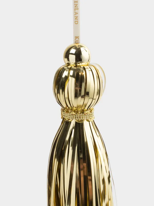 Игрушка елочная, 23 см, мишура/пластик, золотистая, Кисточка, Tinsel christmas, image-1