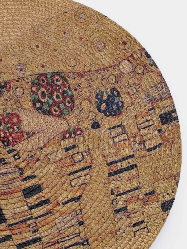 Салфетка под приборы, 38 см, Поцелуй, Климт, Circle print, image-3