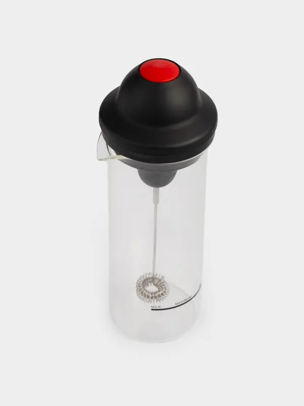 Сүт көбіктендіргіш, 450 мл, сыйымдылығы, шыны Б/пластик, қосымша жарық, Extra-light, image-1