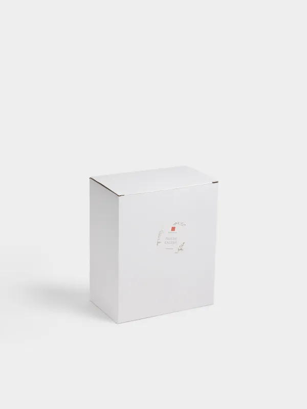 Гүл вазасы, 20 см, сәндік, фарфор P, сүт түстес және қоңыр, Қоян, Rustic Easter, image-4