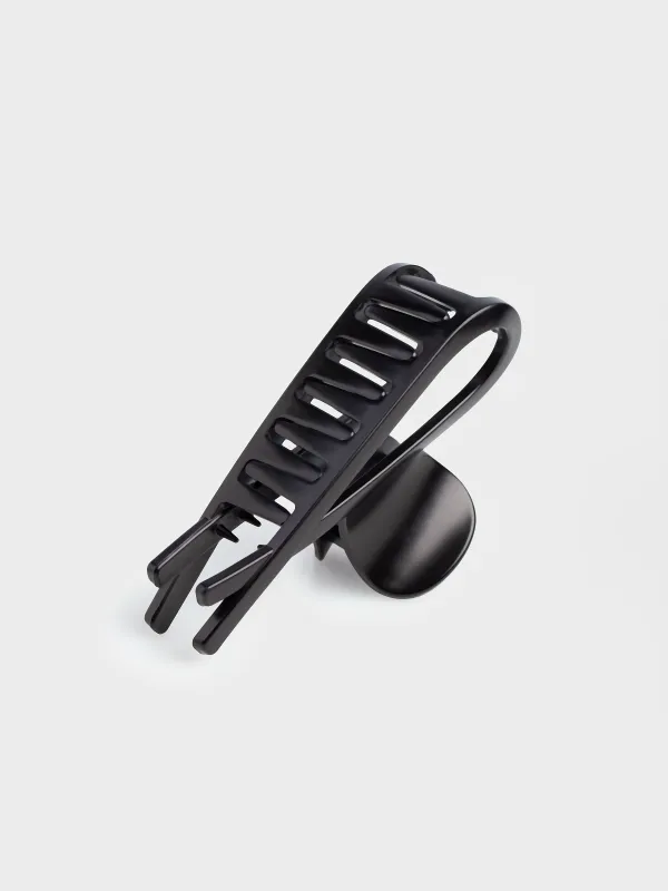 Шаш қыстырғыш, 11 см, пластик, қара, Шашқа арналған краб, Hair basic, image-2