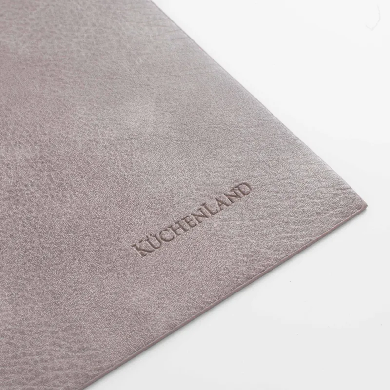 Салфетка под приборы, 30х45 см, ПВХ, прямоугольная, серо-коричневая, Rock, image-1