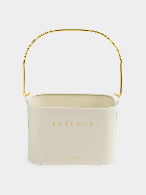 Жуғыш заттарға арналған органайзер, 21х15 см, тасымалданатын, металл, ақ, Compact gold, image-1