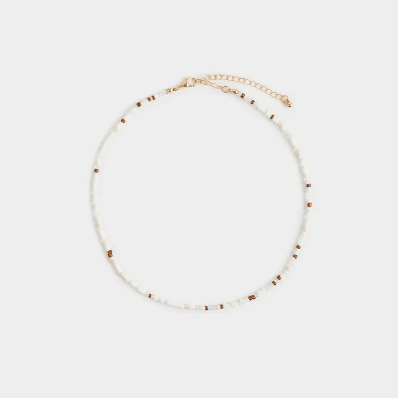 Цепочка, 45 см, пластик, цветная, Pearl color