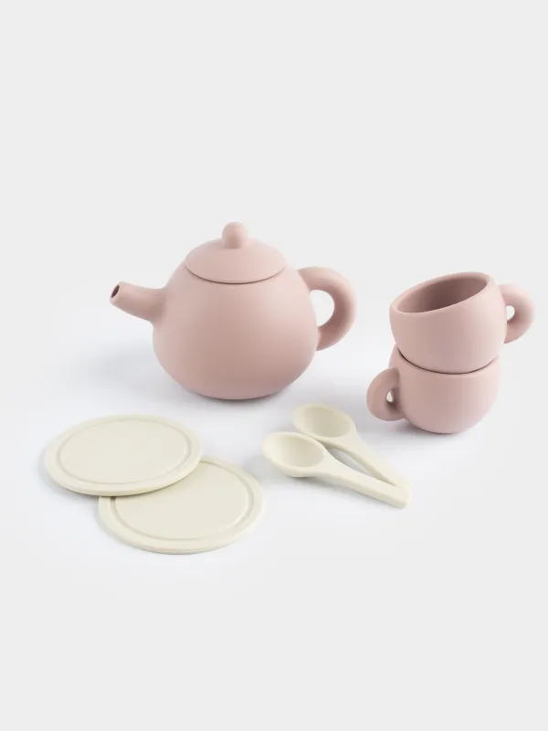 Набор игровой, 7 пр, силикон, цветной, Чайный сервиз, Kiddy, image-3