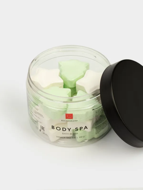 Ваннаға арналған бомба, 300 гр, 15 дана, сақтауға арналған құтыда, Хош иіс, Жұлдыз және шырша, Body spa, image-1