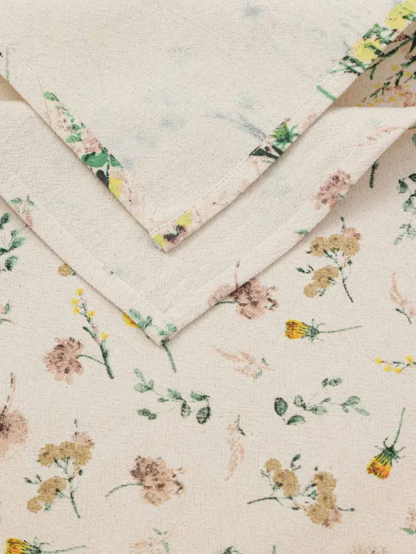 Полотенце кухонное, 40х60 см, 2 шт, хлопок, бежевое, Кролик и цветы, Rabbit in flowers, image-2